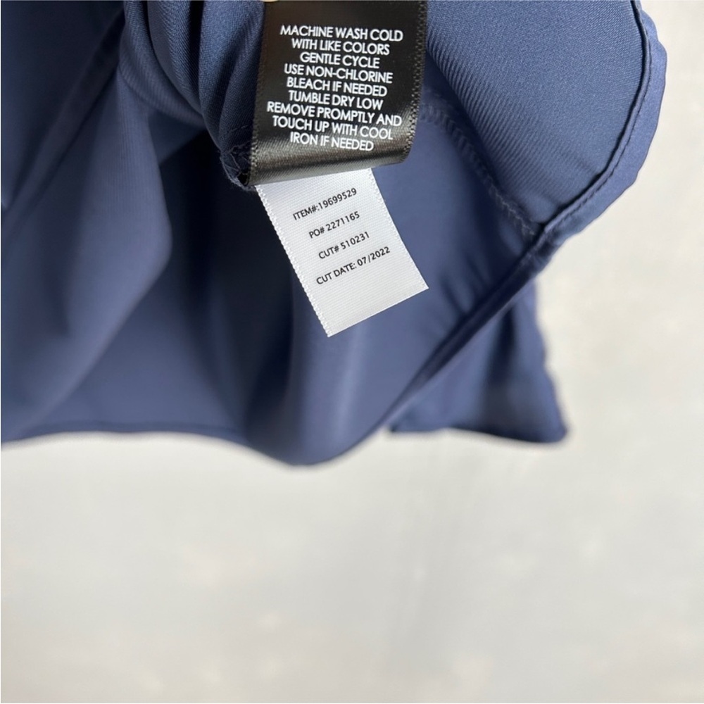Torrid size 00 10 satin puff long sleeve blouse navy blue elegant NWT - Picture 11 of 11